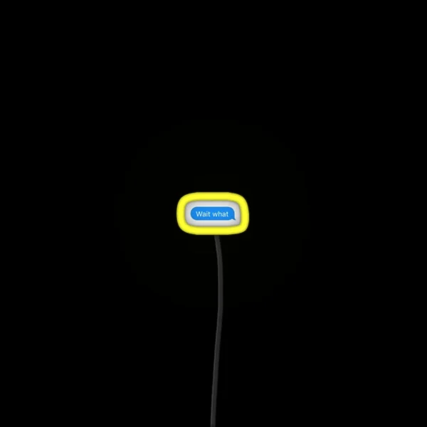 Wait What Text RGB Neon Sign