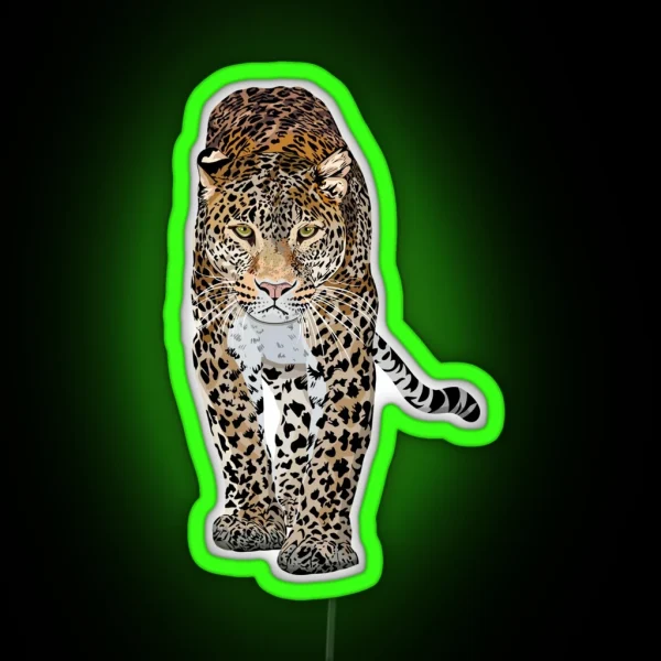 Walking Leopard RGB Neon Sign