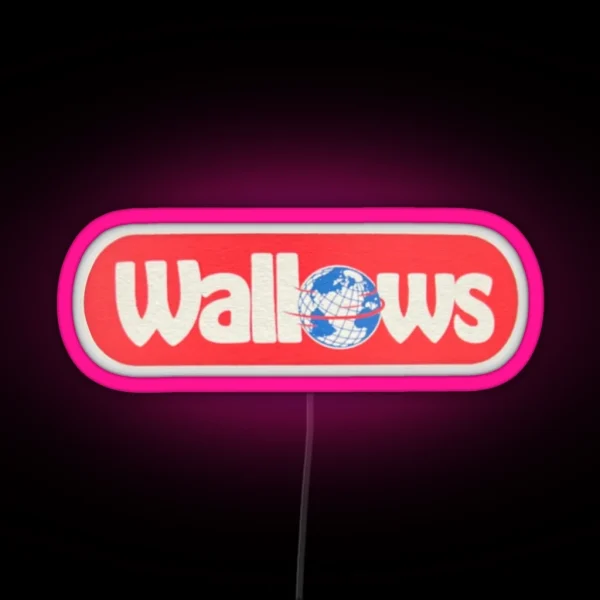 Wallows Blue Globe Red Bubble Design RGB Neon Sign