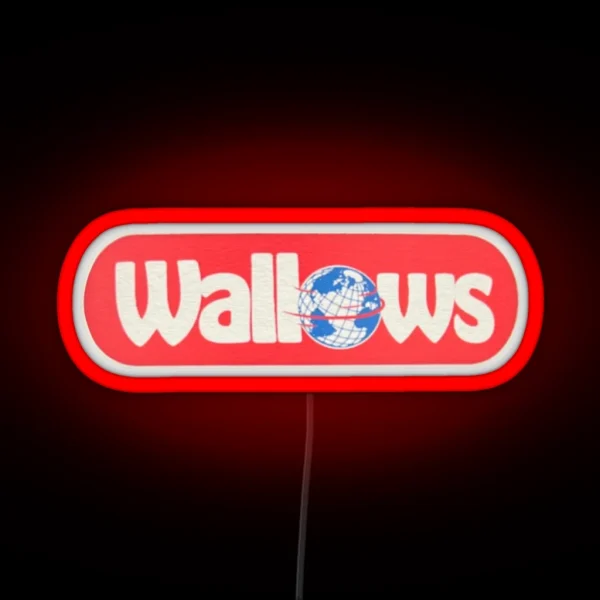 Wallows Blue Globe Red Bubble Design RGB Neon Sign
