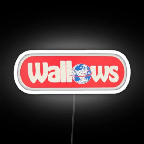 Wallows Blue Globe Red Bubble Design RGB Neon Sign