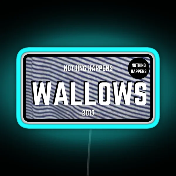 Wallows Nothing Happens License Plate RGB Neon Sign