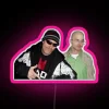 Walts and Jesses iconic Breaking Bad duo neon colorful lightbox