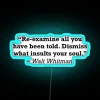 Whitman's inspirational quote on dismissing soul-insulting negativity in vibrant color.