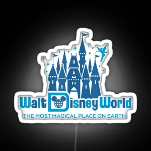 Walt World 50th Anniversary The Most Magical Place RGB Neon Sign