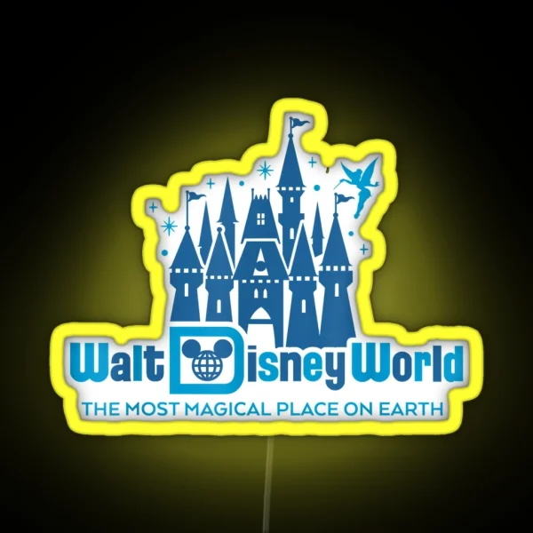 Walt World 50th Anniversary The Most Magical Place RGB Neon Sign