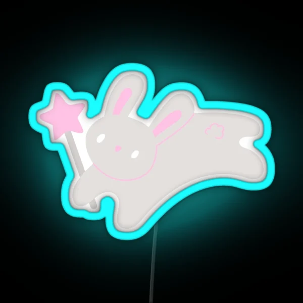Wand And A Rabbit RGB Neon Sign