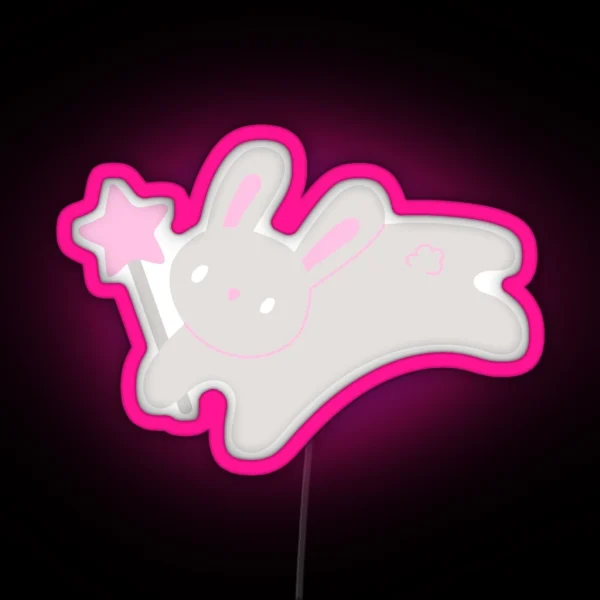 Wand And A Rabbit RGB Neon Sign