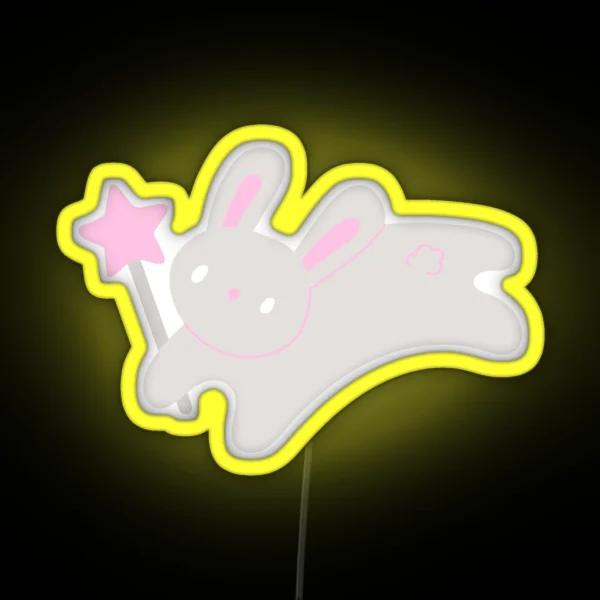 Wand And A Rabbit RGB Neon Sign