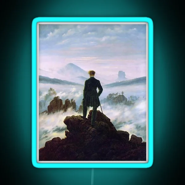 Wanderer Above The Sea Of Fog RGB Neon Sign