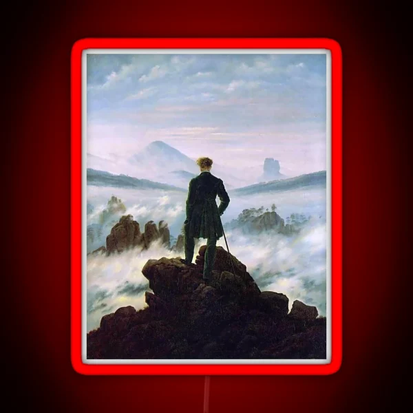Wanderer Above The Sea Of Fog RGB Neon Sign