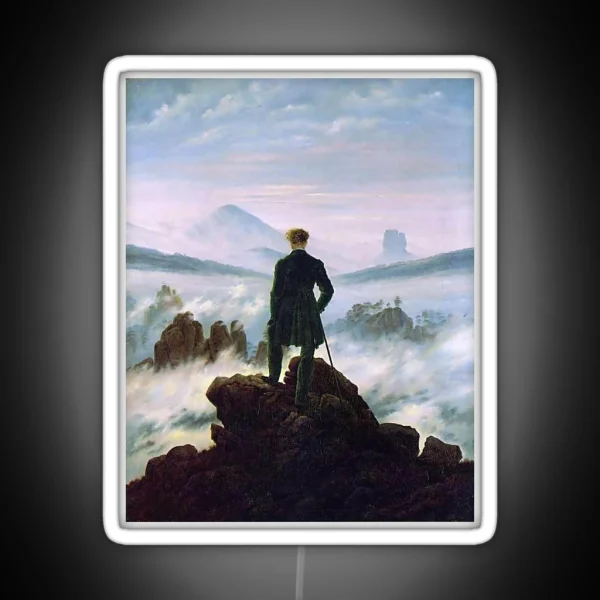 Wanderer Above The Sea Of Fog RGB Neon Sign