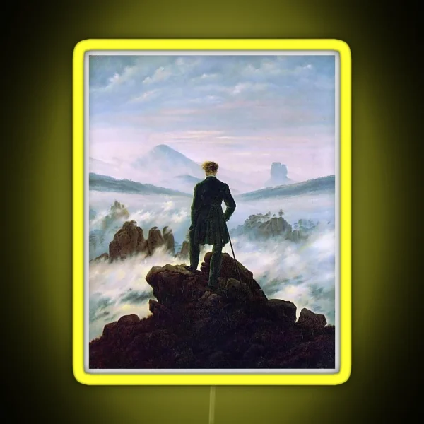 Wanderer Above The Sea Of Fog RGB Neon Sign