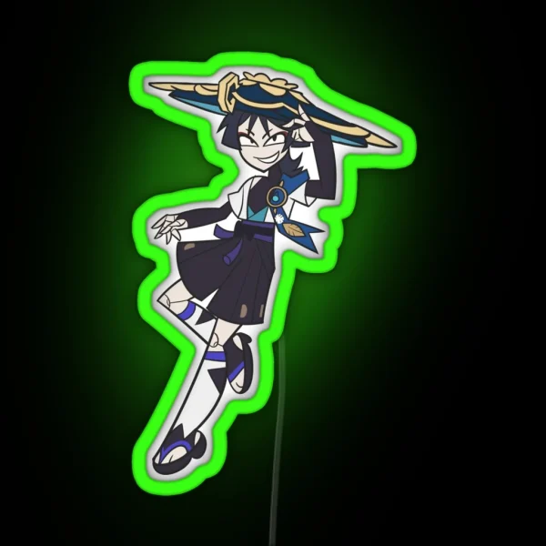 Wanderer Scaramouche Genshin Impact RGB Neon Sign
