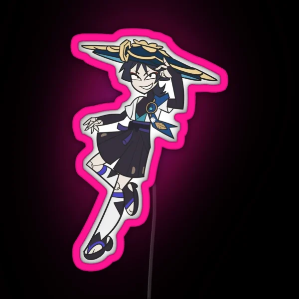 Wanderer Scaramouche Genshin Impact RGB Neon Sign