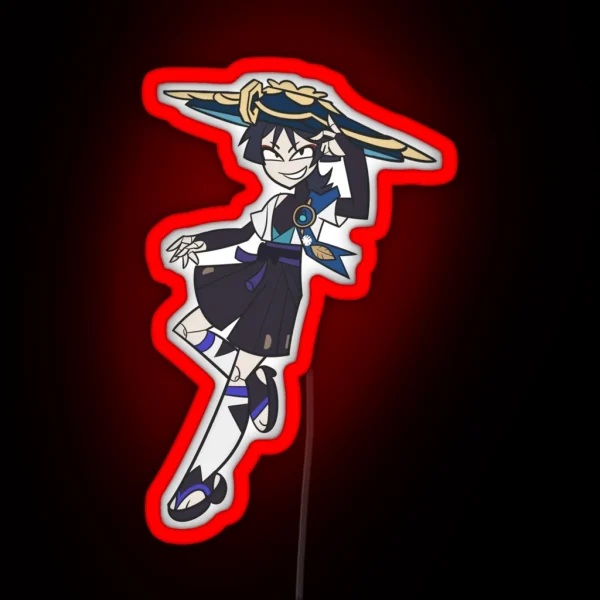 Wanderer Scaramouche Genshin Impact RGB Neon Sign