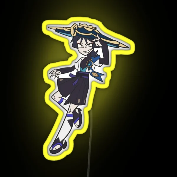 Wanderer Scaramouche Genshin Impact RGB Neon Sign