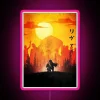 Vibrant RGB LED light box art for gaming enthusiasts and horror fans