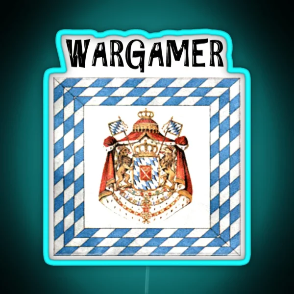 Wargamer Bavarian Flag Napoleonic Period RGB Neon Sign