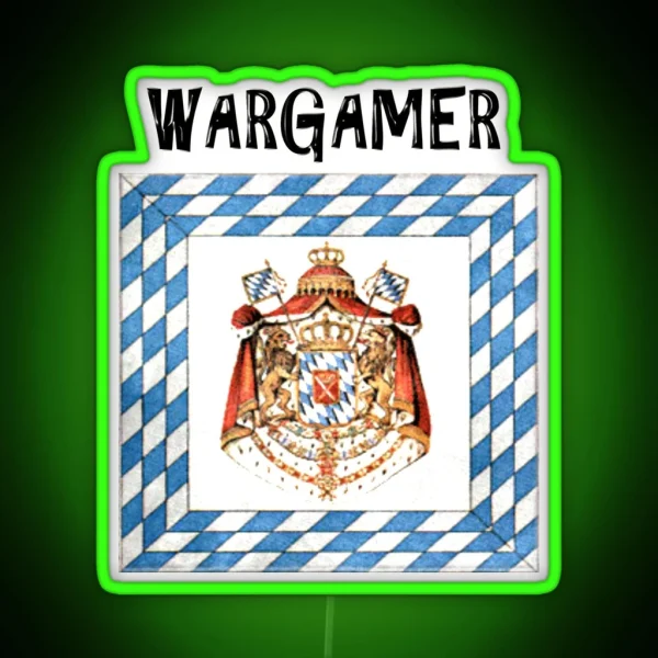 Wargamer Bavarian Flag Napoleonic Period RGB Neon Sign