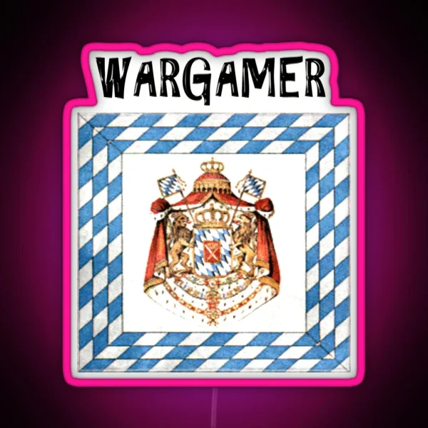 Wargamer Bavarian Flag Napoleonic Period RGB Neon Sign