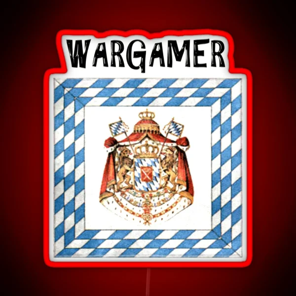 Wargamer Bavarian Flag Napoleonic Period RGB Neon Sign