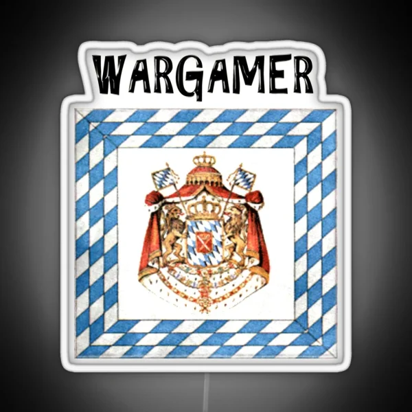 Wargamer Bavarian Flag Napoleonic Period RGB Neon Sign