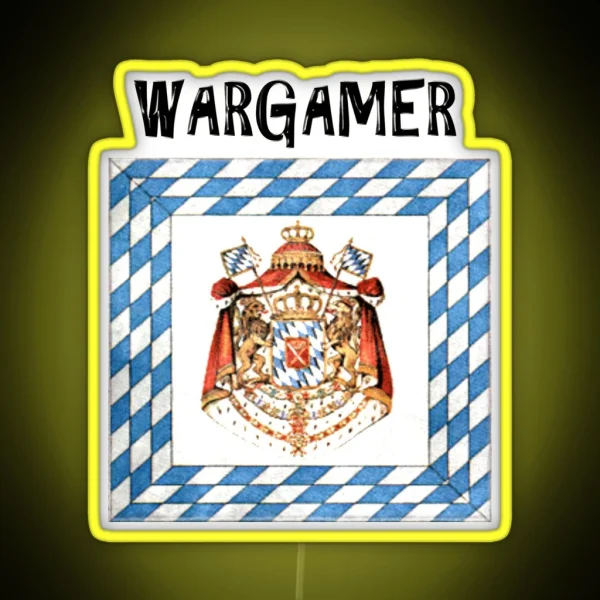 Wargamer Bavarian Flag Napoleonic Period RGB Neon Sign