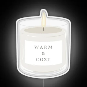 Warm And Cozy Candle RGB Neon Sign