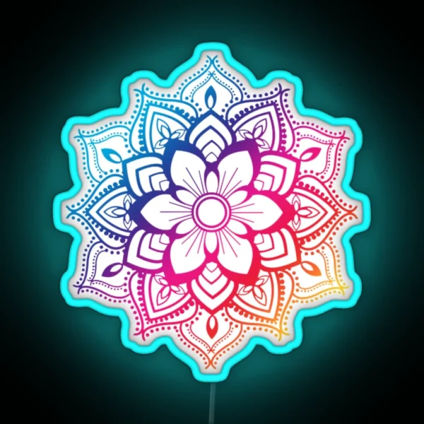 Warm Mandala RGB Neon Sign