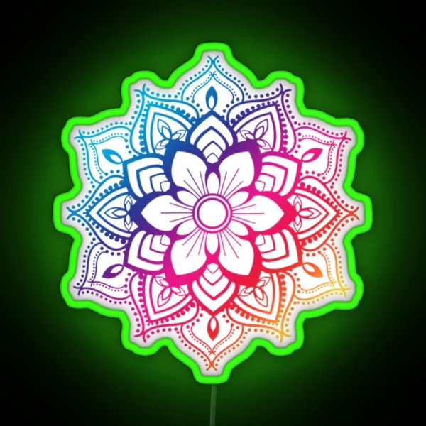 Warm Mandala RGB Neon Sign