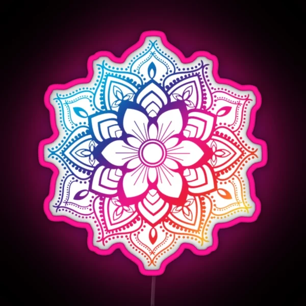 Warm Mandala RGB Neon Sign
