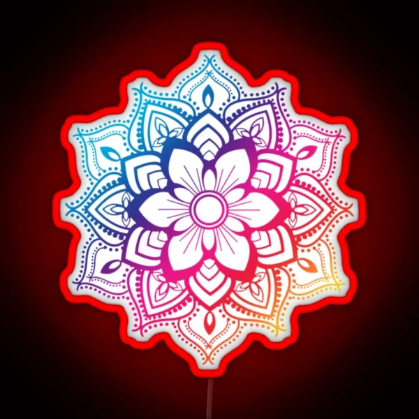 Warm Mandala RGB Neon Sign