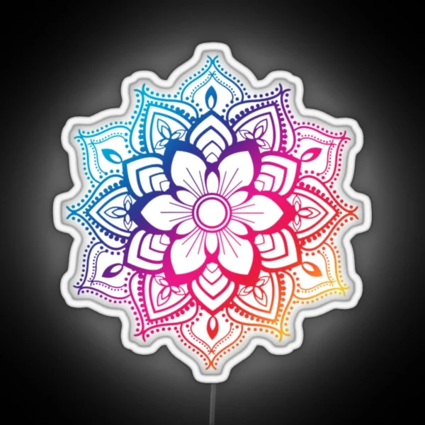 Warm Mandala RGB Neon Sign