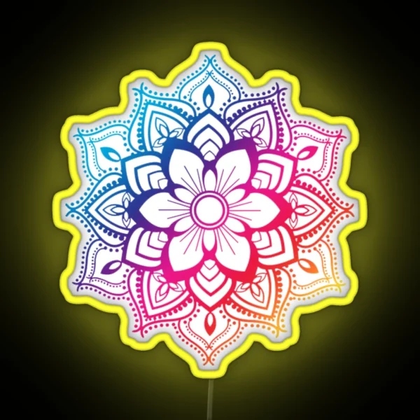 Warm Mandala RGB Neon Sign