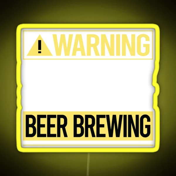 Warning About Beer Brewing RGB Neon Sign