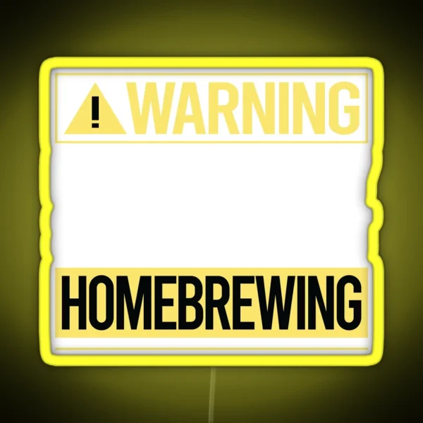 Warning About Homebrewing Homebrew Homebrewer Beer Home RGB Neon Sign