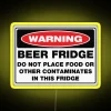 RGB Neon Warning Sign with Beer Fridge Illuminated Alert Light