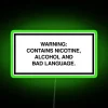 Electric Neon Bar Sign with Edgy Warning Message Decoration