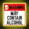 Eye-catching RGB Neon Sign with Cautionary Warning of Liquor Presence