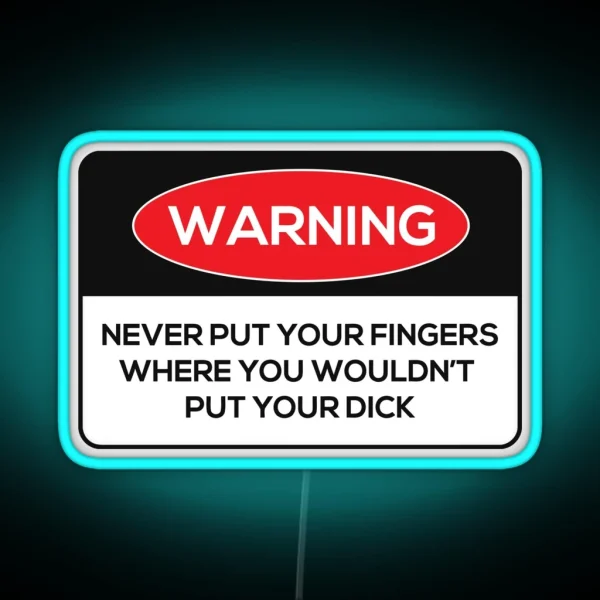 Warning Sign RGB Neon Sign
