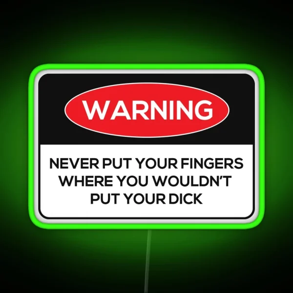 Warning Sign RGB Neon Sign