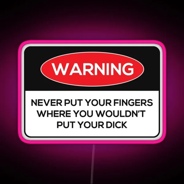 Warning Sign RGB Neon Sign