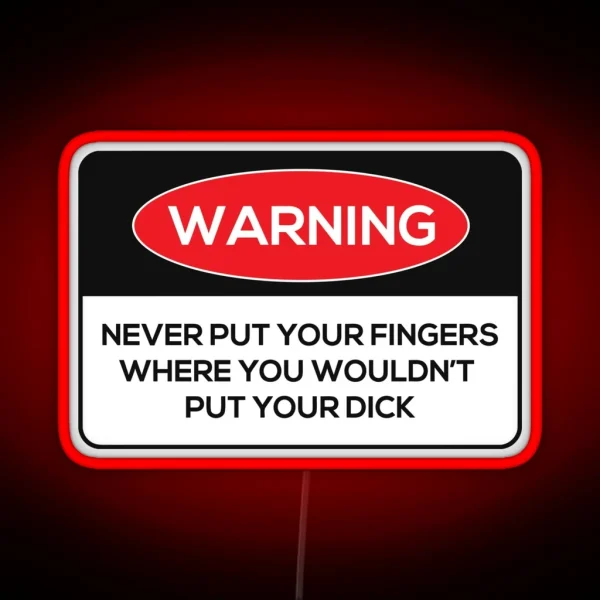 Warning Sign RGB Neon Sign