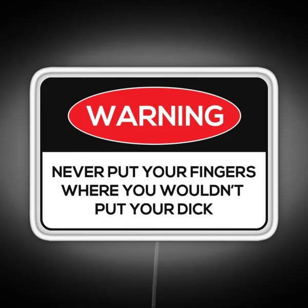 Warning Sign RGB Neon Sign