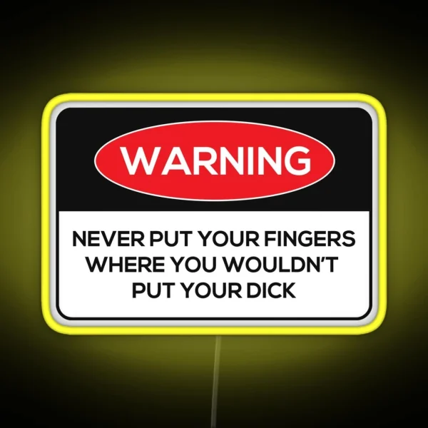 Warning Sign RGB Neon Sign