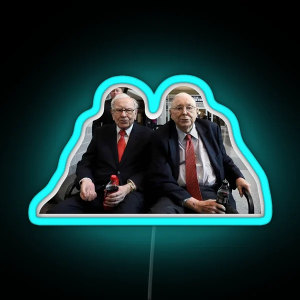 Warren Buffett And Charlie Munger RGB Neon Sign