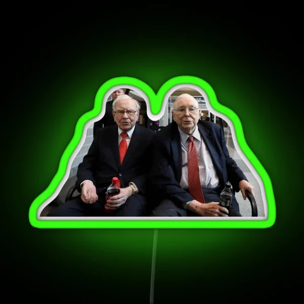 Warren Buffett And Charlie Munger RGB Neon Sign