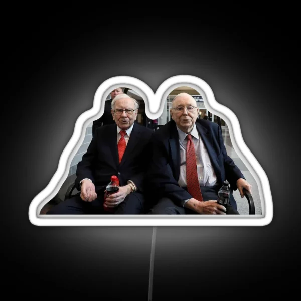 Warren Buffett And Charlie Munger RGB Neon Sign