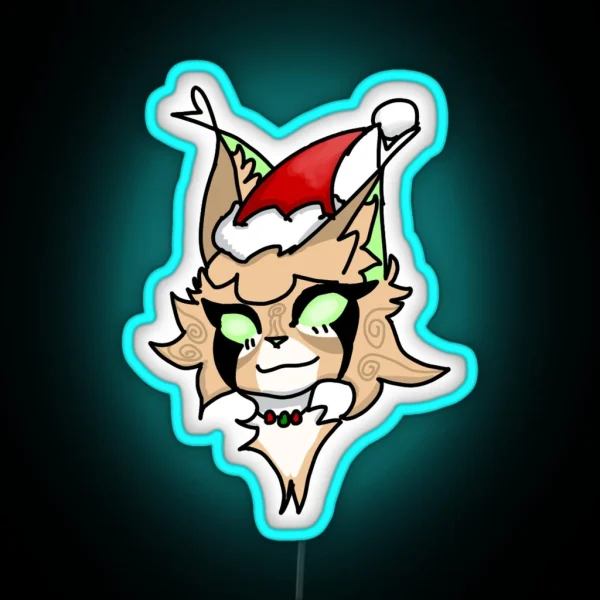 Warrior Cats Sandstorm Christmas Design RGB Neon Sign